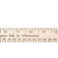 12" Natural Finish Flat Wood Ruler (Spot Color)